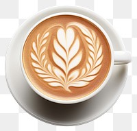 PNG Latte art coffee drink cup. AI generated Image by rawpixel.