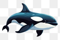PNG Orca cute doodle animal mammal whale. AI generated Image by rawpixel.