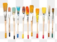 PNG Paint brushes dirty arrangement paintbrush creativity. 