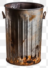 PNG Trash bin white background flowerpot container. AI generated Image by rawpixel.