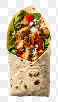 PNG Chicken burrito bread food vegetable. AI generated Image by rawpixel.
