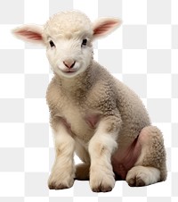 PNG Lamb sit livestock animal mammal. AI generated Image by rawpixel.
