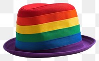 PNG Pride month hat white background celebration. 