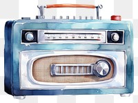 PNG Radio watercolor electronics technology nostalgia. 