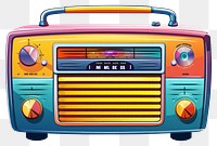 PNG Radio illustration colorful electronics technology multimedia. AI generated Image by rawpixel.