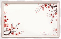 PNG Simple frame asian style plant art needlework. AI generated Image by rawpixel.