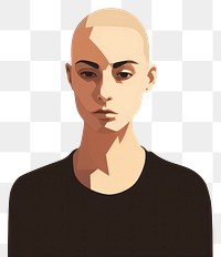 PNG Skinhead hair woman portrait individuality photography. AI generated Image by rawpixel.