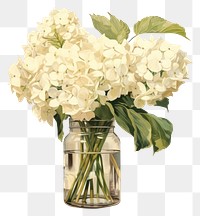 PNG Flower jar painting plant. AI generated Image by rawpixel.