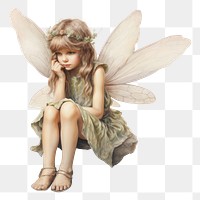 PNG A little fairy portrait angel girl. 