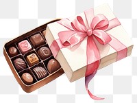 PNG Gift chocolate box dessert food white background. AI generated Image by rawpixel.