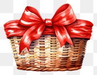 PNG Basket gift ribbon wicker bow. 