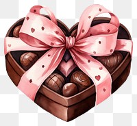 PNG Shaped box chocolate heart dessert. 