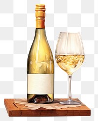 PNG Wine glass bottle drink refreshment. 