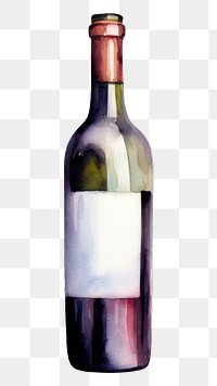 PNG Wine glass bottle drink wine bottle. AI generated Image by rawpixel.