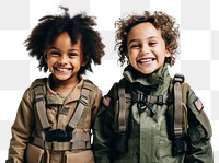 PNG Kids wearing solider costume military soldier smile. 