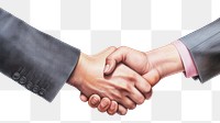 PNG Business handshake white background agreement greeting. 