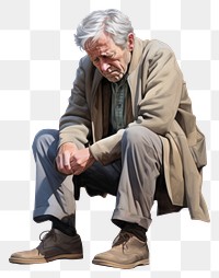 PNG Footwear portrait sitting adult. AI generated Image by rawpixel.