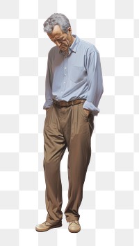 PNG Standing adult accessory portrait. 