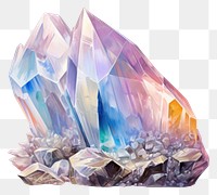 PNG Crystal crystal gemstone amethyst. AI generated Image by rawpixel.
