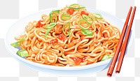 PNG Chinese takeaway noodle chopsticks food meal. AI generated Image by rawpixel.