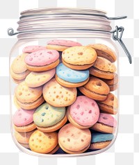 PNG Cookie food jar white background. AI generated Image by rawpixel.