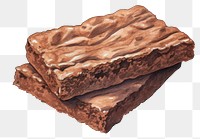 PNG Brownie chocolate dessert food. AI generated Image by rawpixel.