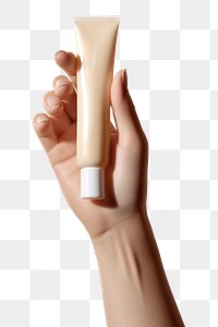 PNG Cosmetics holding hand sunscreen. 