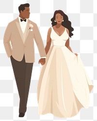 PNG Couple wedding dress standing. AI generated Image by rawpixel.