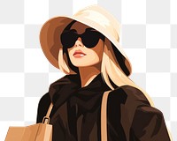 PNG Young woman portrait bag sunglasses. AI generated Image by rawpixel.