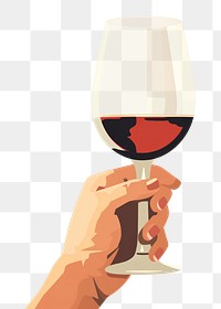 PNG Pour wine glass drink hand. 