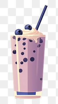 PNG A blueberry smoothie drink milkshake beverage. 