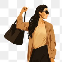 PNG Shoulder bag carrying handbag adult. AI generated Image by rawpixel.