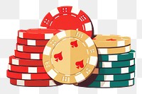 PNG Poker casino chips gambling game recreation. AI generated Image by rawpixel.
