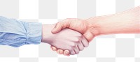 PNG Handshake white background togetherness agreement. AI generated Image by rawpixel.