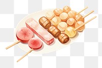 PNG Oden food white background confectionery. AI generated Image by rawpixel.