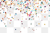 PNG falling colorful confetti effect, transparent background AI generated image by rawpixel