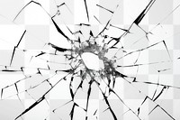 PNG cracked glass effect, transparent background 