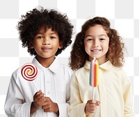 PNG Kids carrying lollypop smile fun white background. AI generated Image by rawpixel.