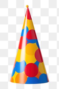 PNG Colorful birthday hat celebration simplicity decoration. 