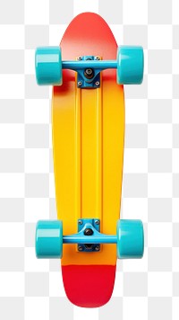 PNG 1970s colorful style skateboard skateboarding longboard surfboard. 