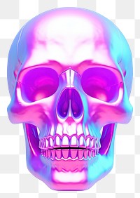 PNG Skull purple celebration glowing