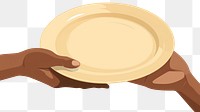 PNG Plate holding meal food. 