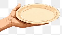 PNG Platter holding plate hand. 