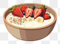 PNG Smoothie bowl food strawberry dessert. 