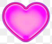 PNG Light neon heart purple shape. 