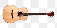 PNG Acoustic guitar music musical instrument white background. AI generated Image by rawpixel.