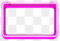 PNG Neon frame purple pink illuminated. 