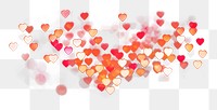 PNG vibrant heart bokeh love