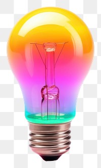 PNG Light neon bulb lightbulb white background electricity. 