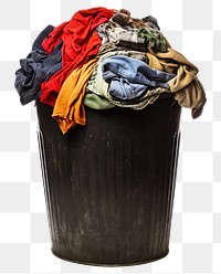 PNG Garbage Can laundry garbage white background. AI generated Image by rawpixel.